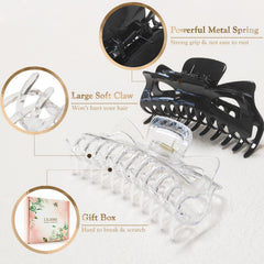 LILIEBE black 5-5-inch claw clip grips various hair textures firmly.