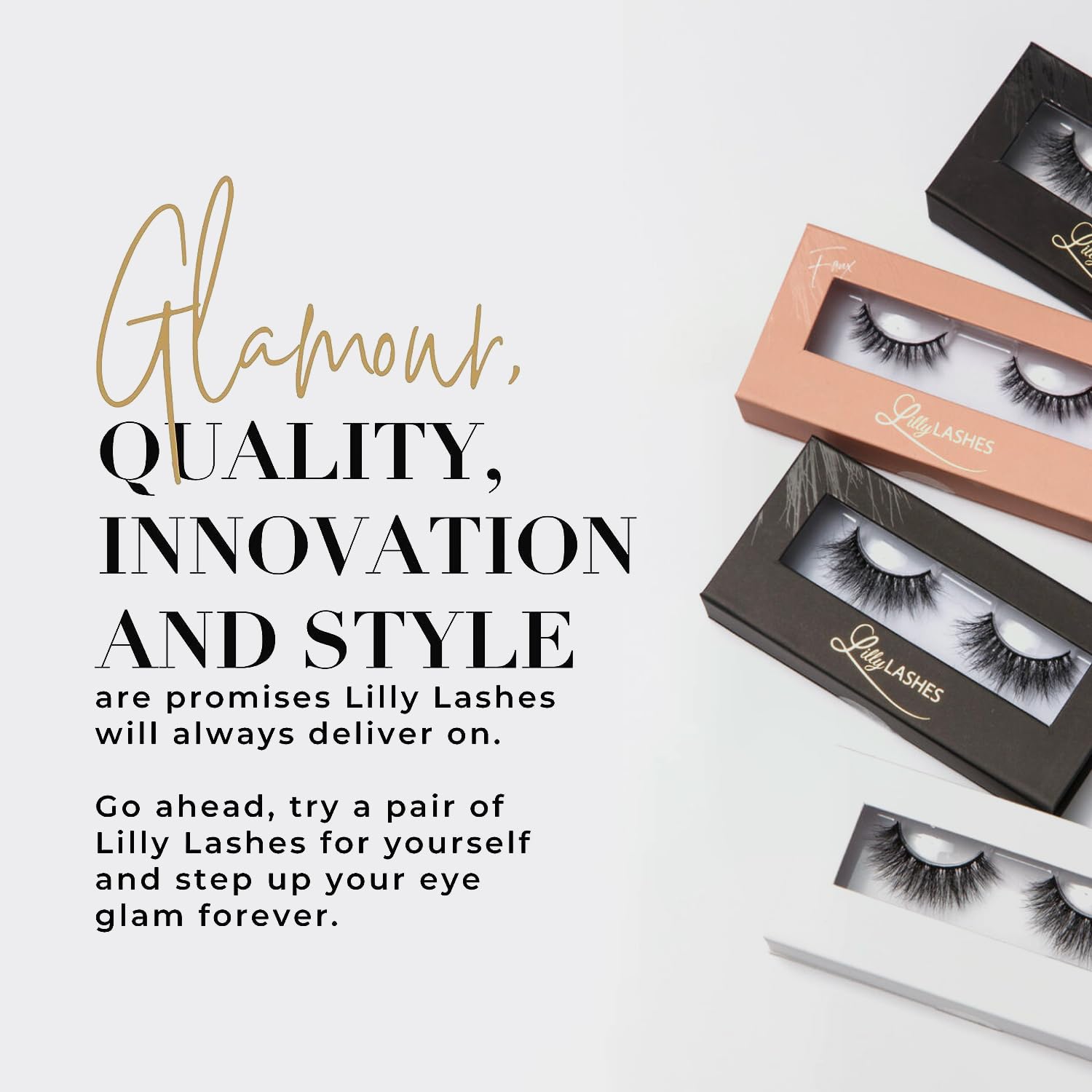 Lilly Lashes clear adhesive compatible with non-magnetic lash styles.