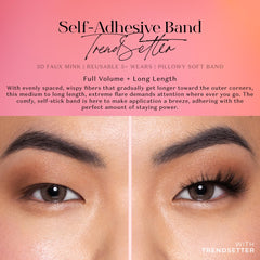 Lilly Lashes TrendSetter band detail illustrating body heat activated adhesion