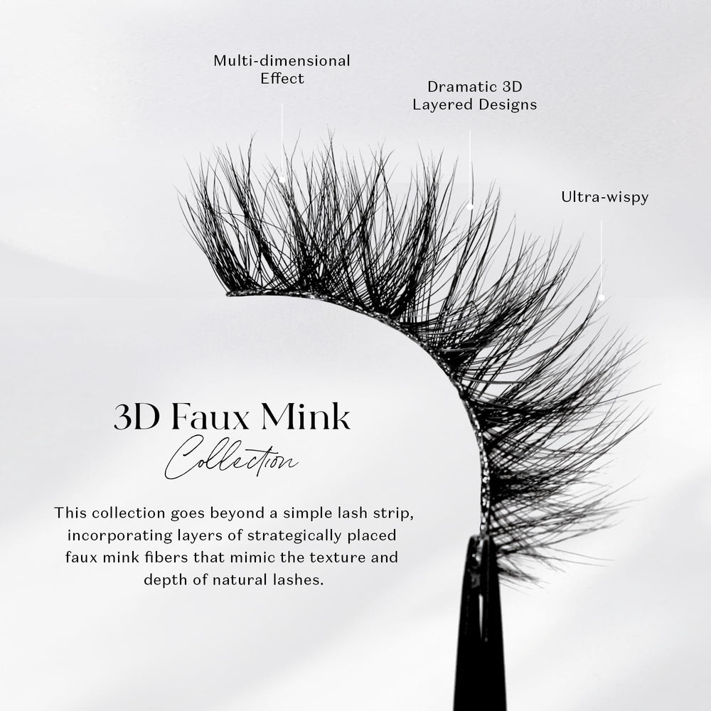 Lilly Lashes vegan faux mink material offers lightweight, comfortable wear