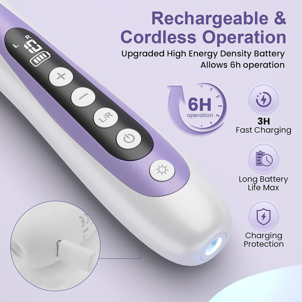 Lilonthy interchangeable heads kit for filing, buffing, and polishing.