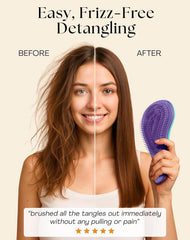 Lily England detangler brush ergonomic handle for comfortable styling and better control.