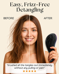Lily England ergonomic detangler supports easy control during styling sessions.