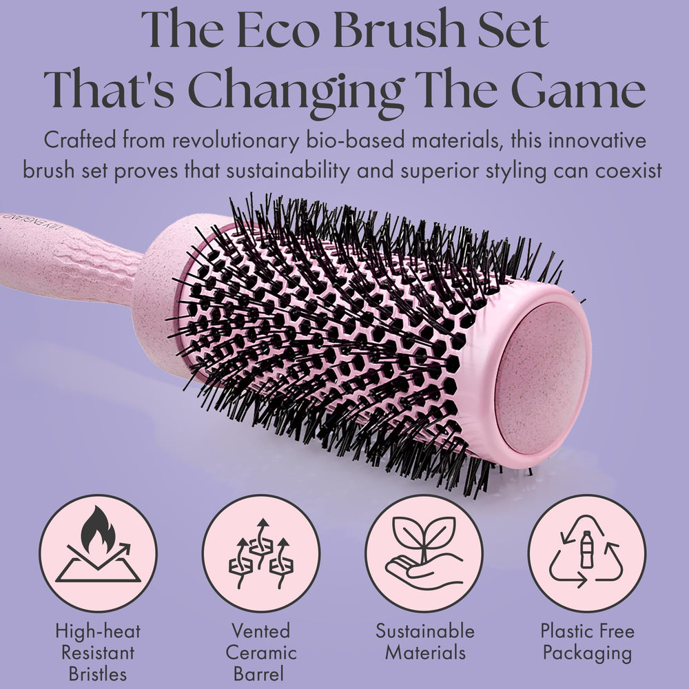 Lily England four-piece pink brush kit arranged for stylish at-home use.