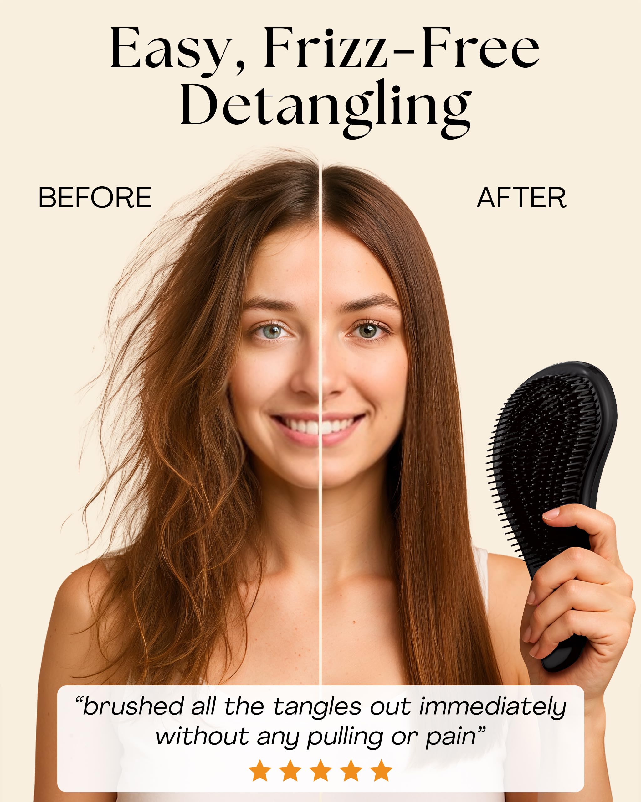 Lily England men's hairbrush with ergonomic handle for comfortable grooming