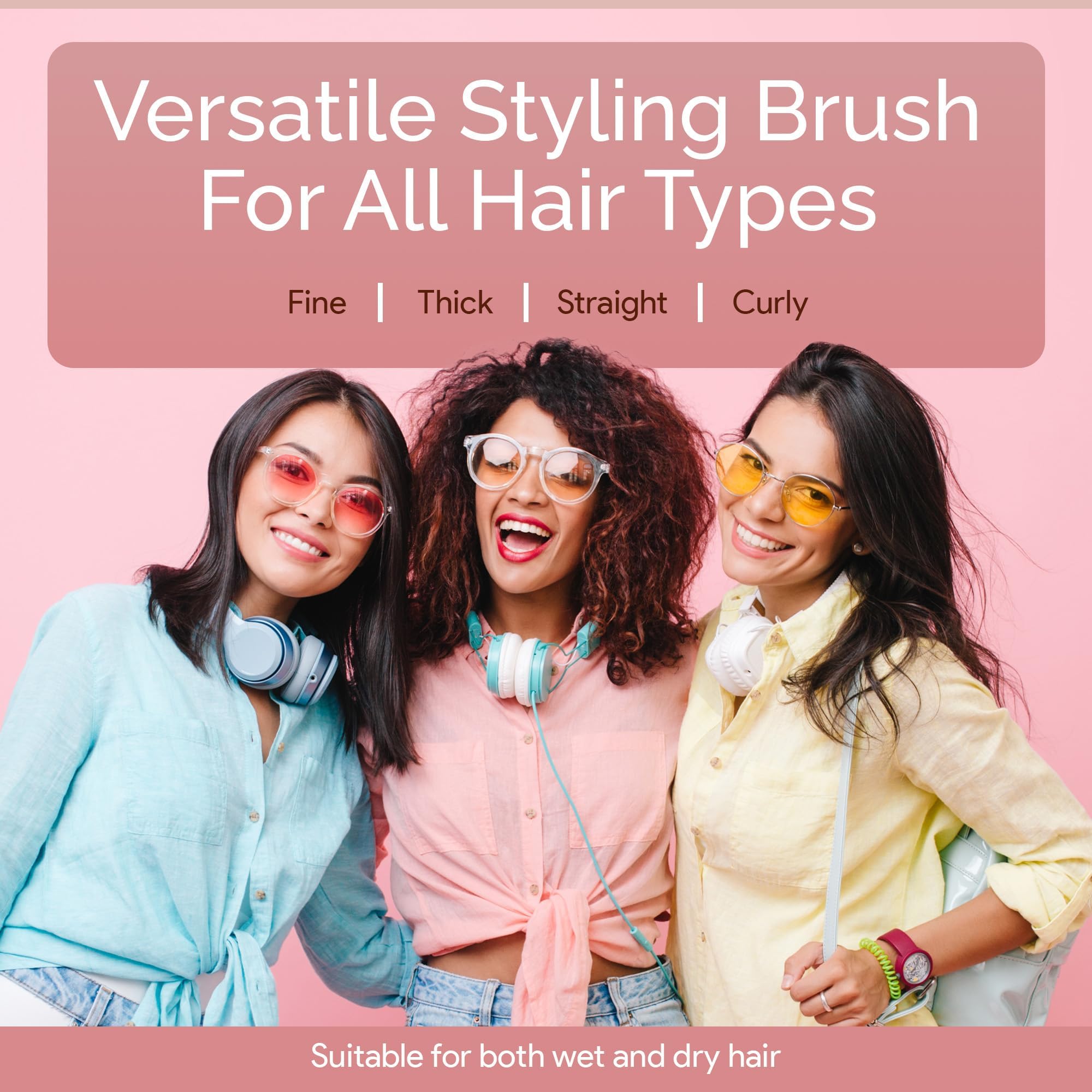 Lily England rose gold vented brush for stylish, efficient styling at home.