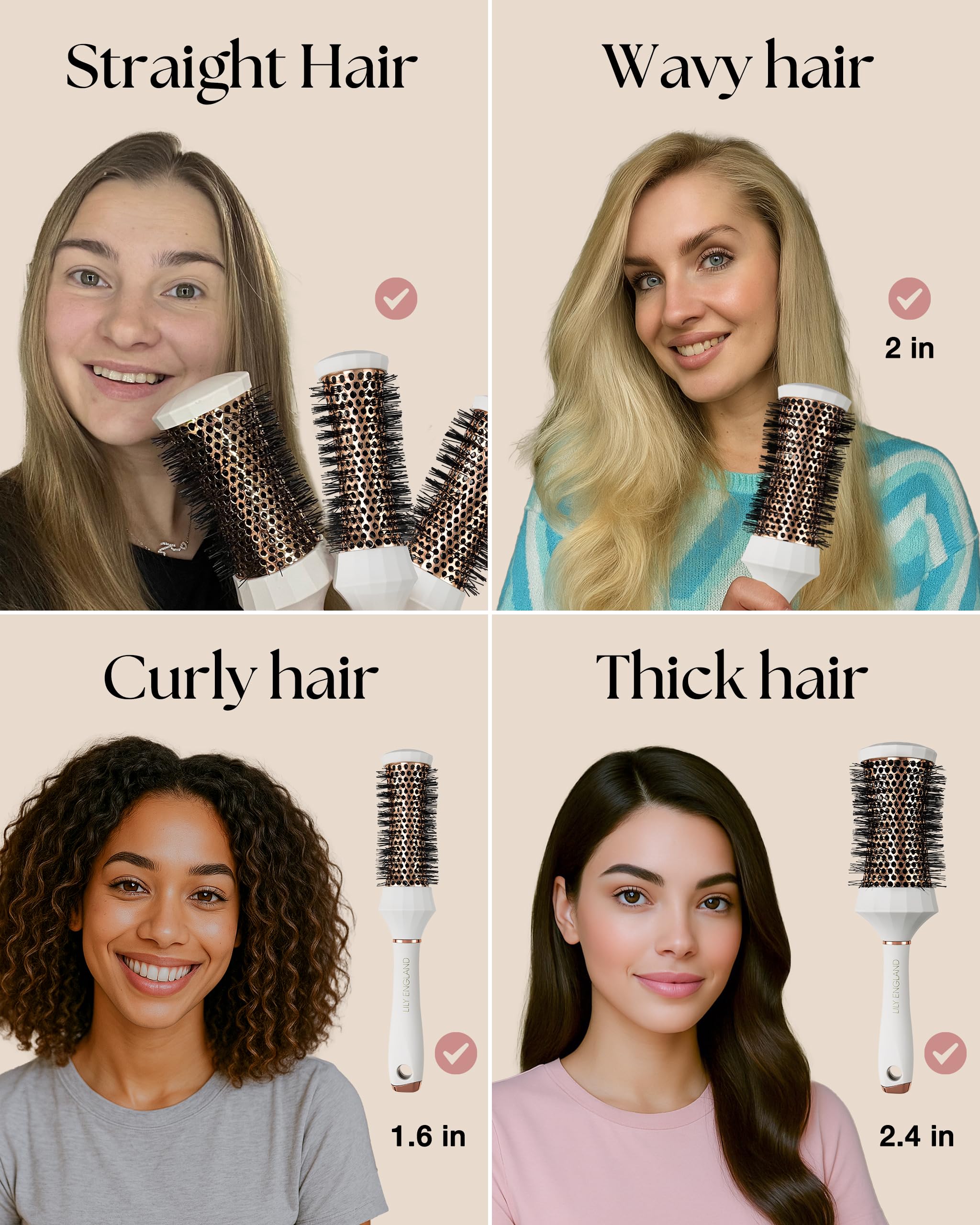 Lily England round brush gift box showcases premium styling tool collection