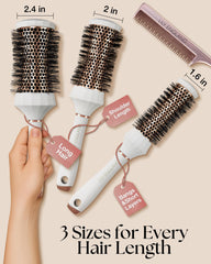 Lily England round brush medium 64mm for balanced volume and smooth blowouts