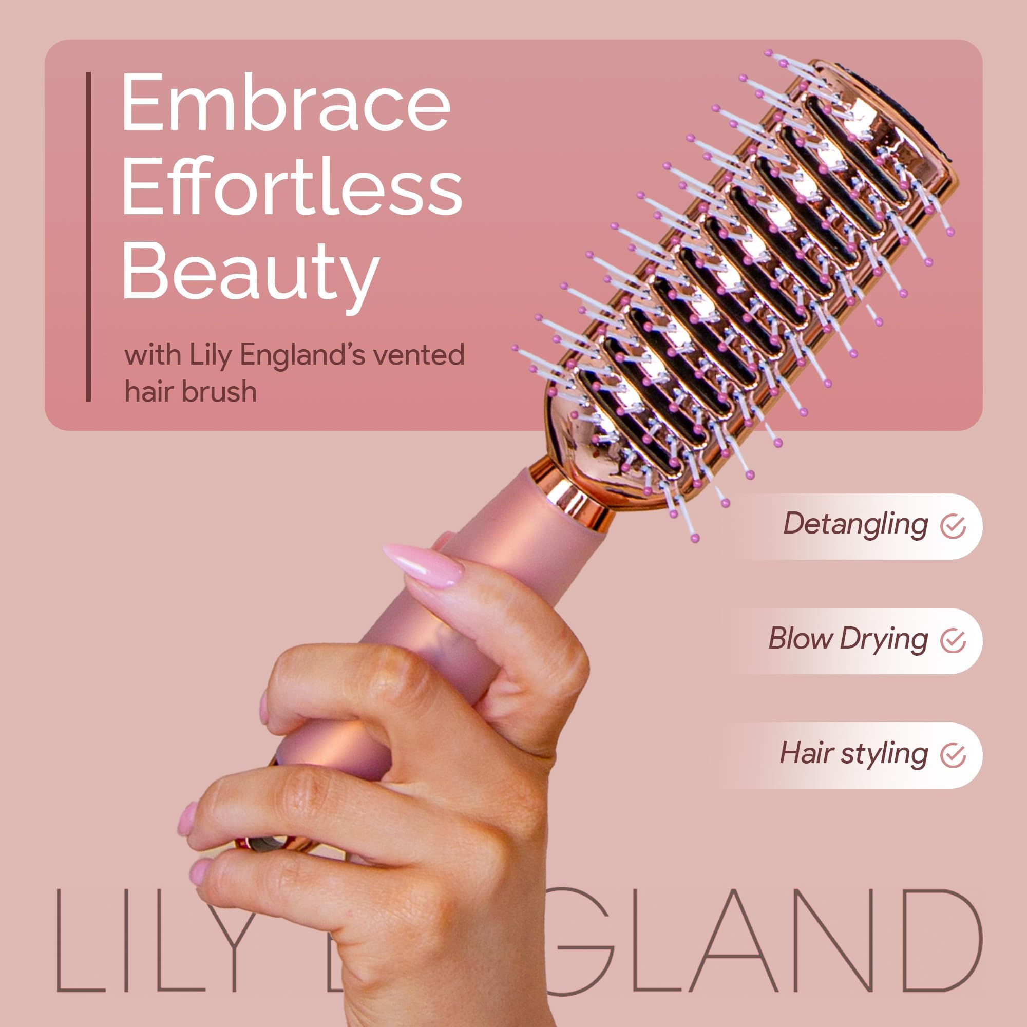 Lily England vented design reduces heat buildup during drying.