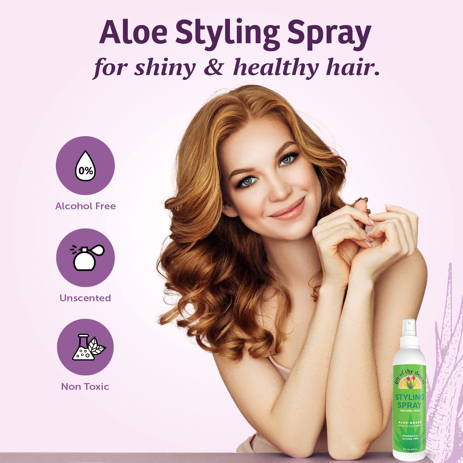 Aplicación suave de Lily Of The Desert en cabello para estilizar sin esfuerzo.