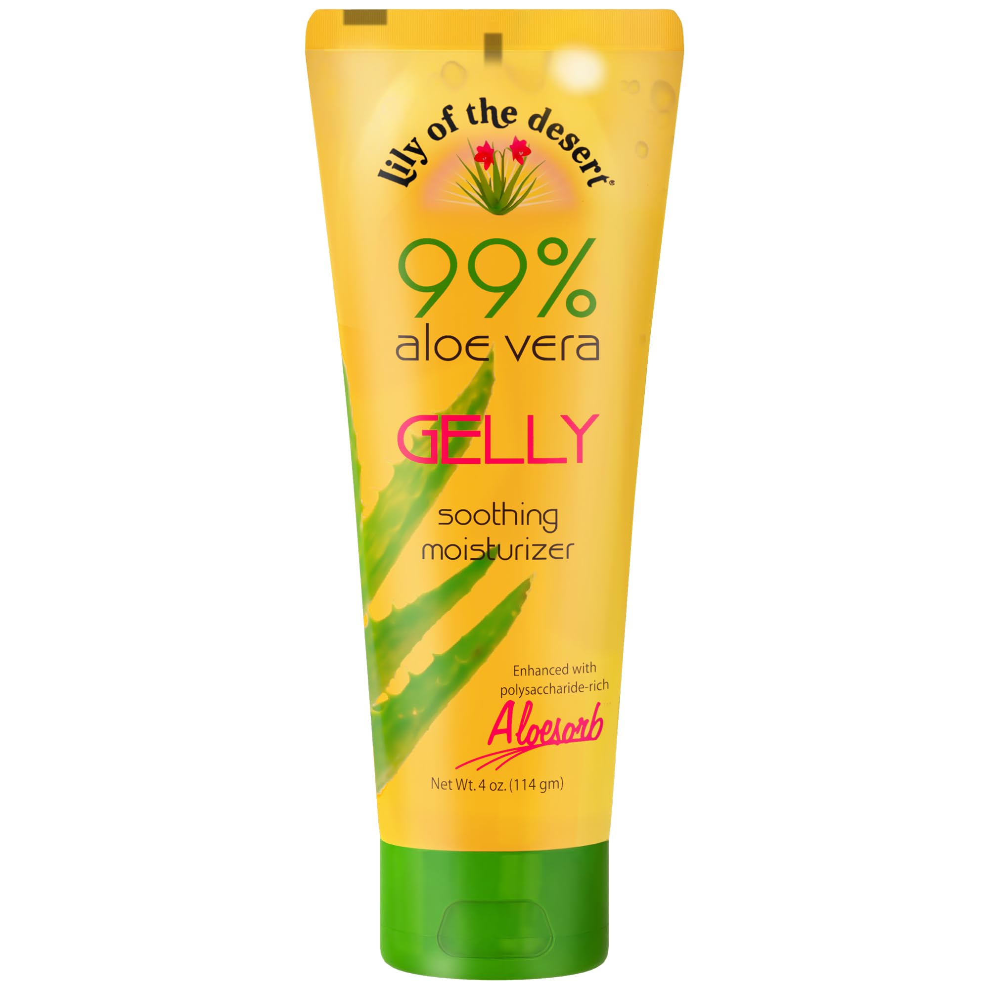 Lily Of The Desert Gelly Moisturizer bottle for on-the-go soothing.