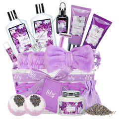 LILY ROY 17-piece spa gift basket, ideal for gifting and pampering.