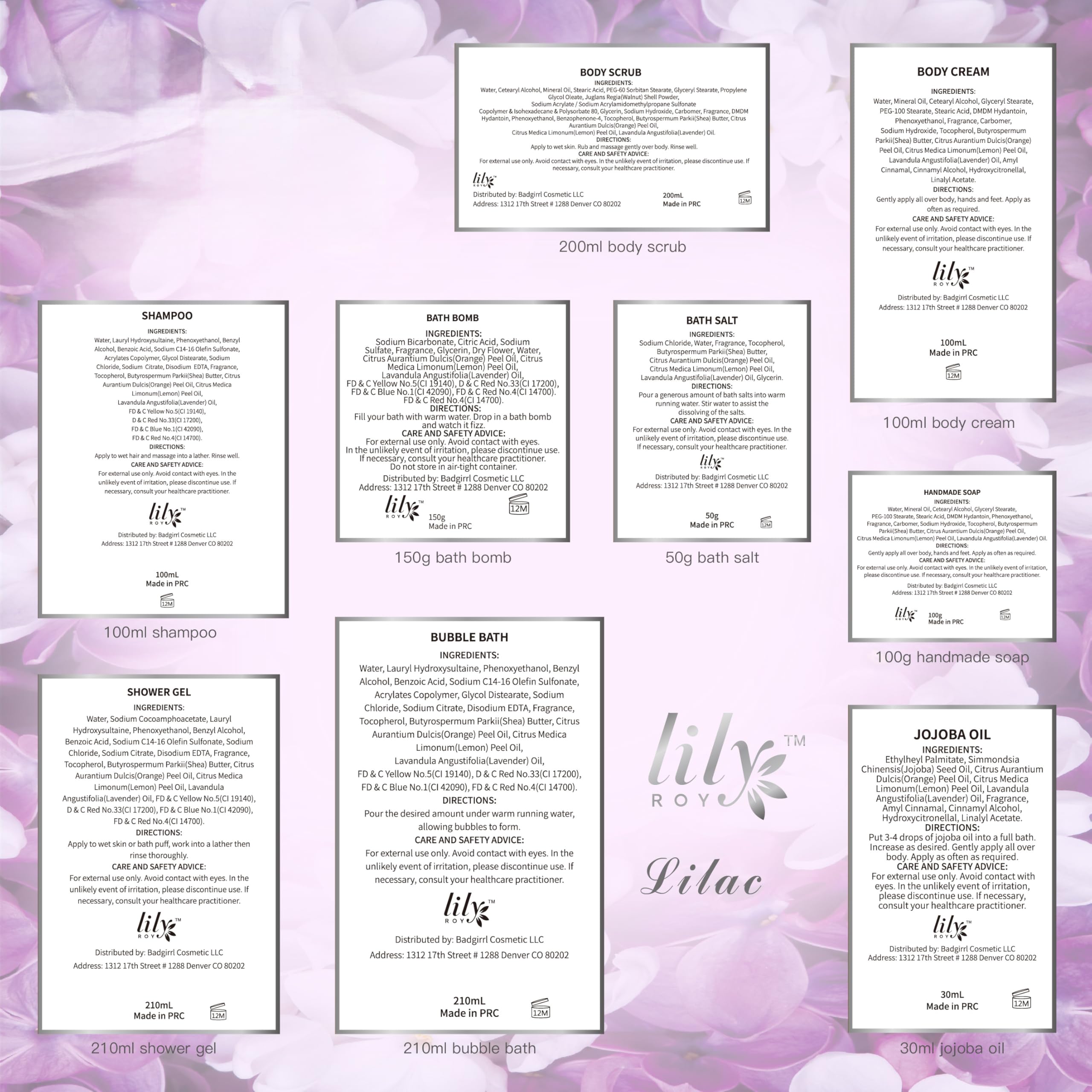 LILY ROY lavender bath bombs, offering a calming bath experience.