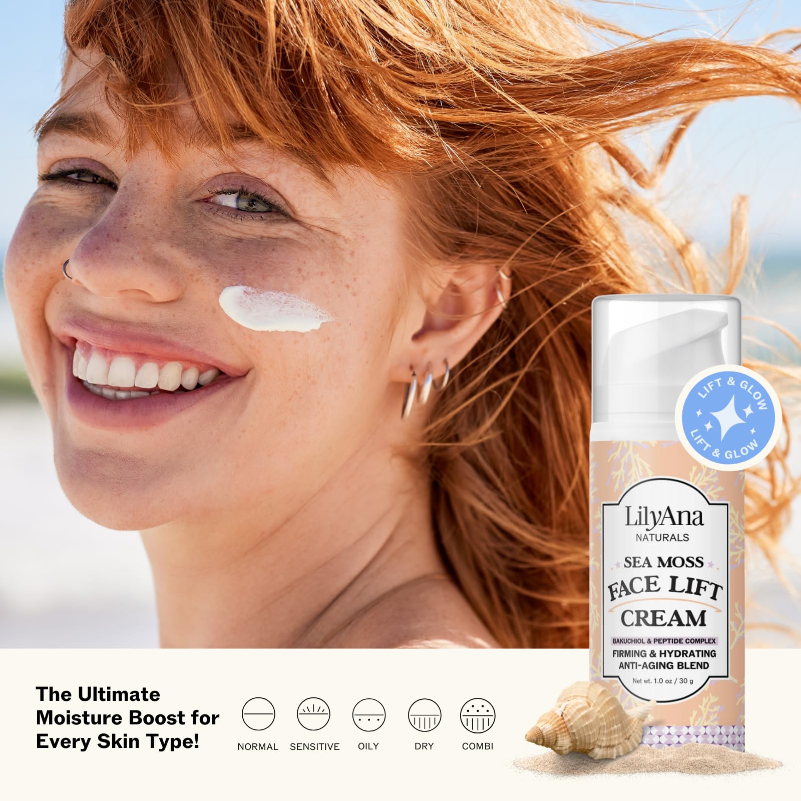 LilyAna Naturals aplicación facial para mayor hidratación y confort