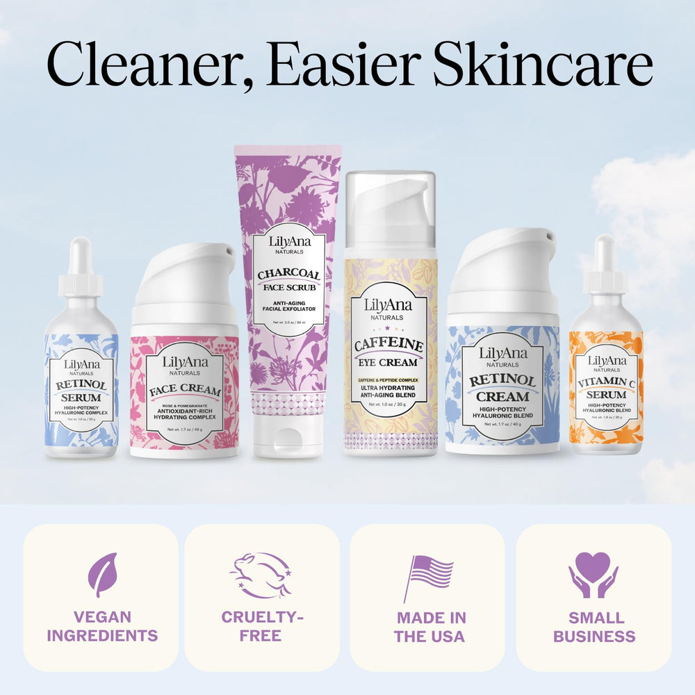 Rutina diaria con LilyAna Naturals, cuidado ocular para mañanas y noches.