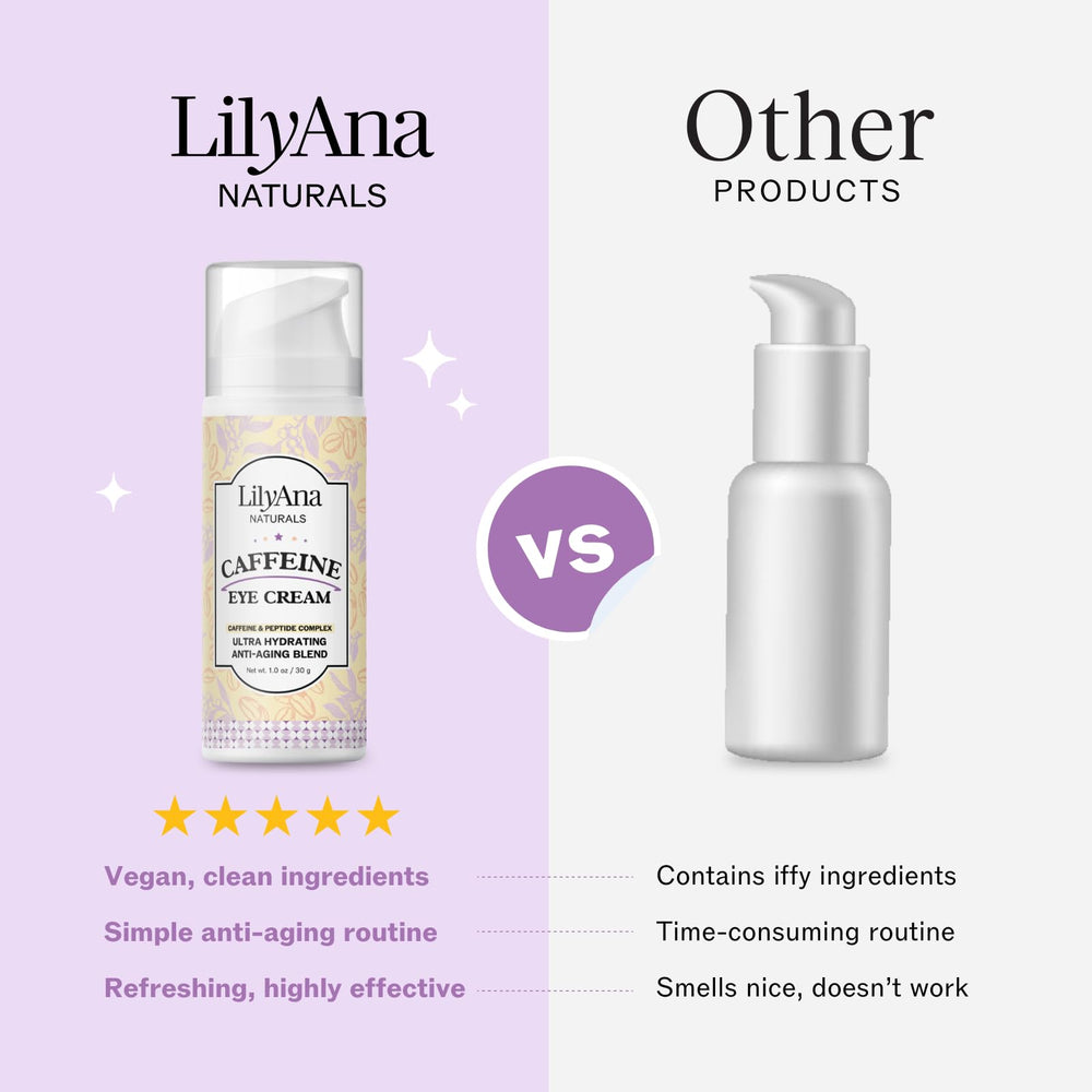 Fórmula diaria LilyAna Naturals, libre de parabenos y sulfatos para cuidado ocular.