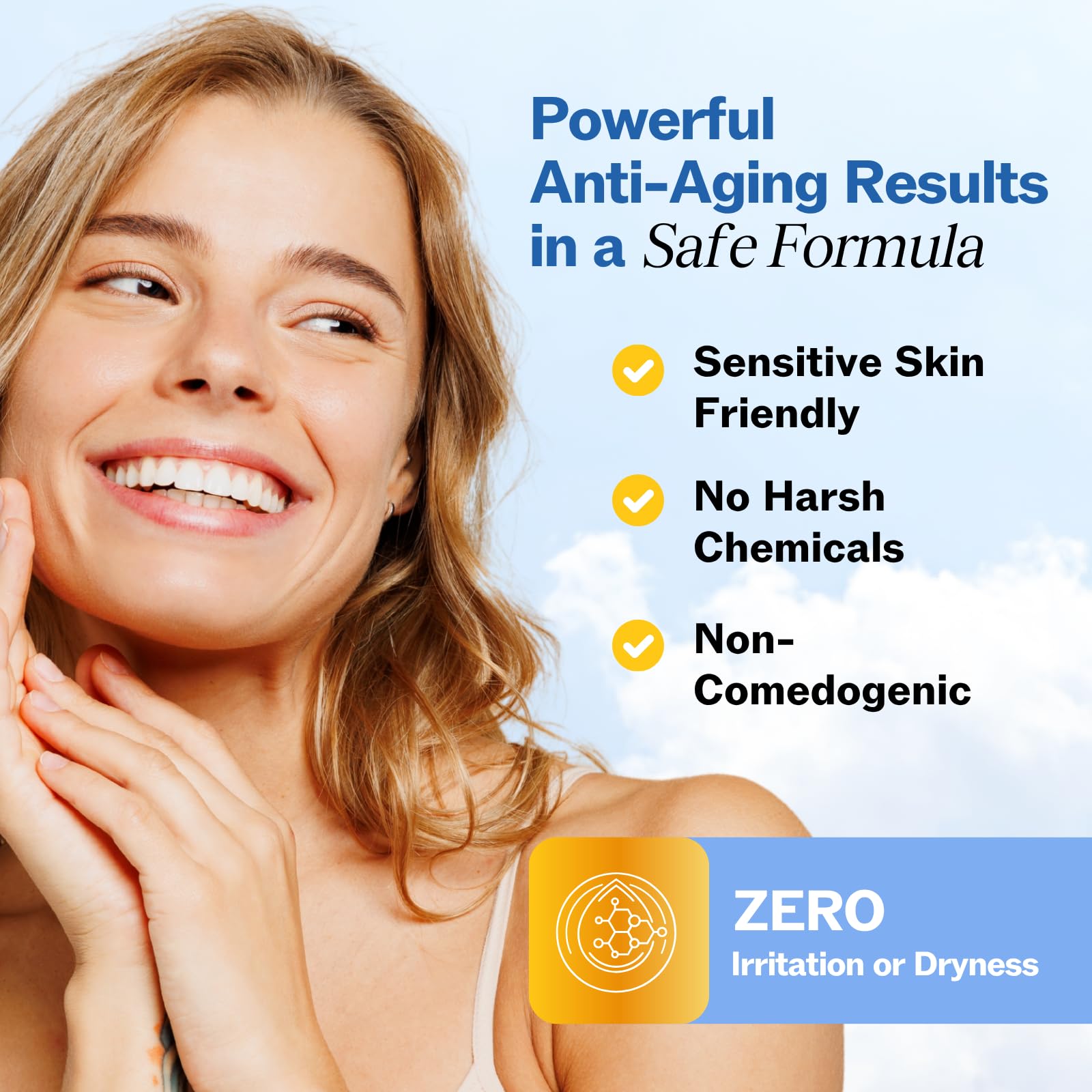 LilyAna Naturals Retinol Cream application PM for nighttime skincare.