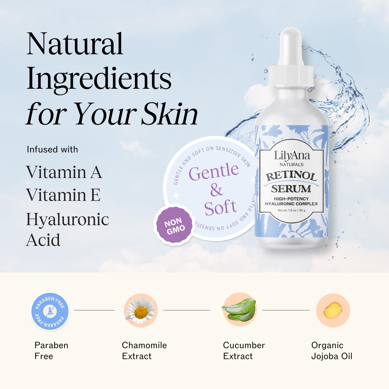 Aplicación facial con LilyAna Naturals para suavizar la textura con uso diario.