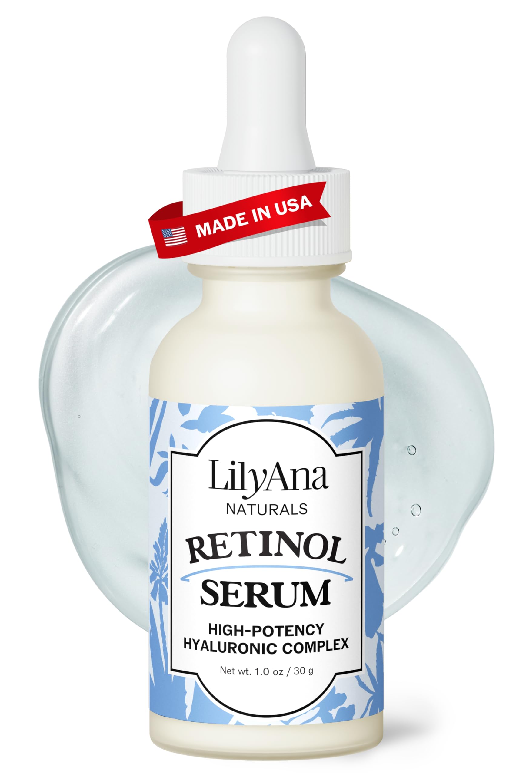LilyAna Naturals Suero de Retinol, gotero para aplicación suave y precisa.