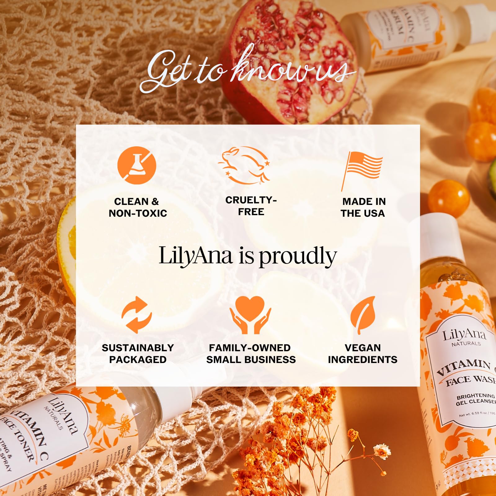 LilyAna Naturals Serum Vitamina C brillo en la rutina diaria, piel más luminosa.