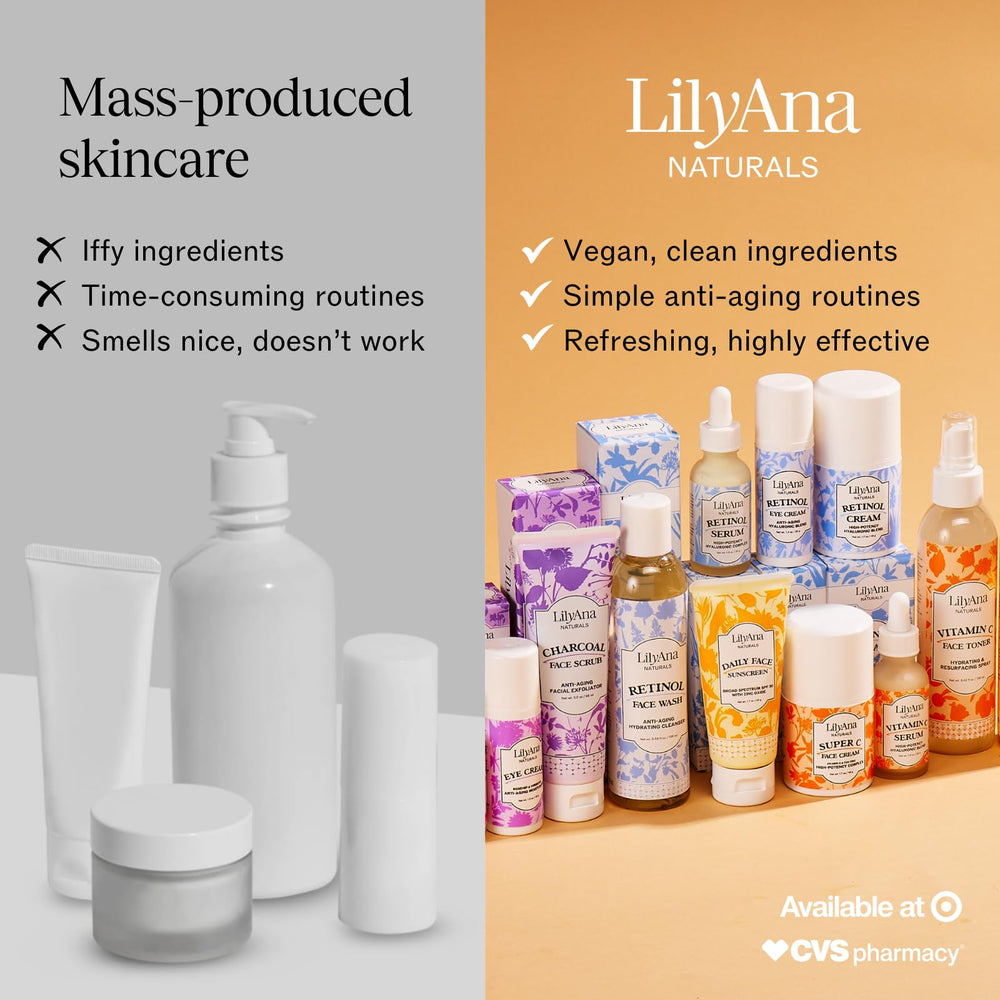 LilyAna Naturals Serum Vitamina C ingredientes naturales, fórmula limpia para todo tipo de piel.