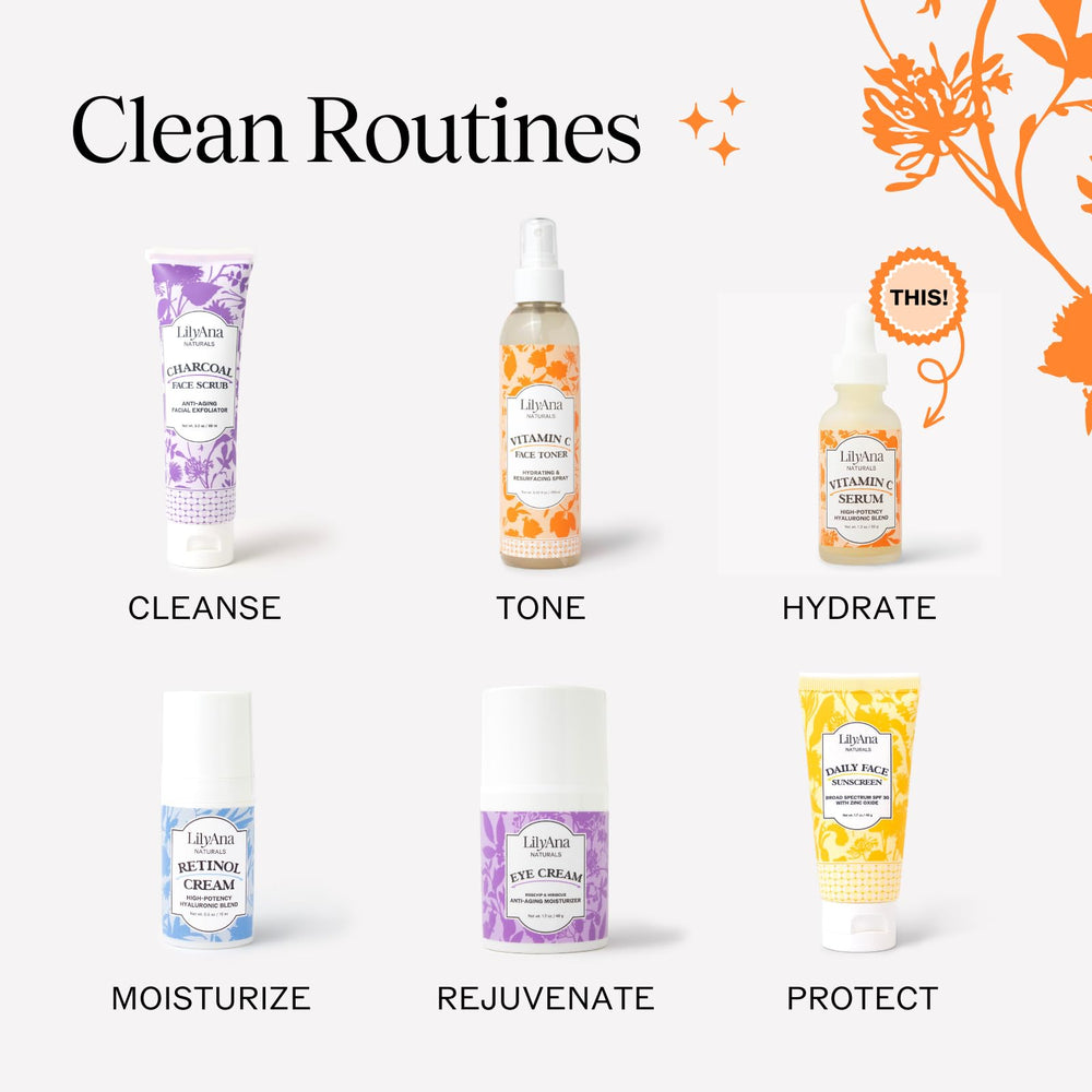 LilyAna Naturals Serum Vitamina C sin fragancias artificiales para piel sensible.