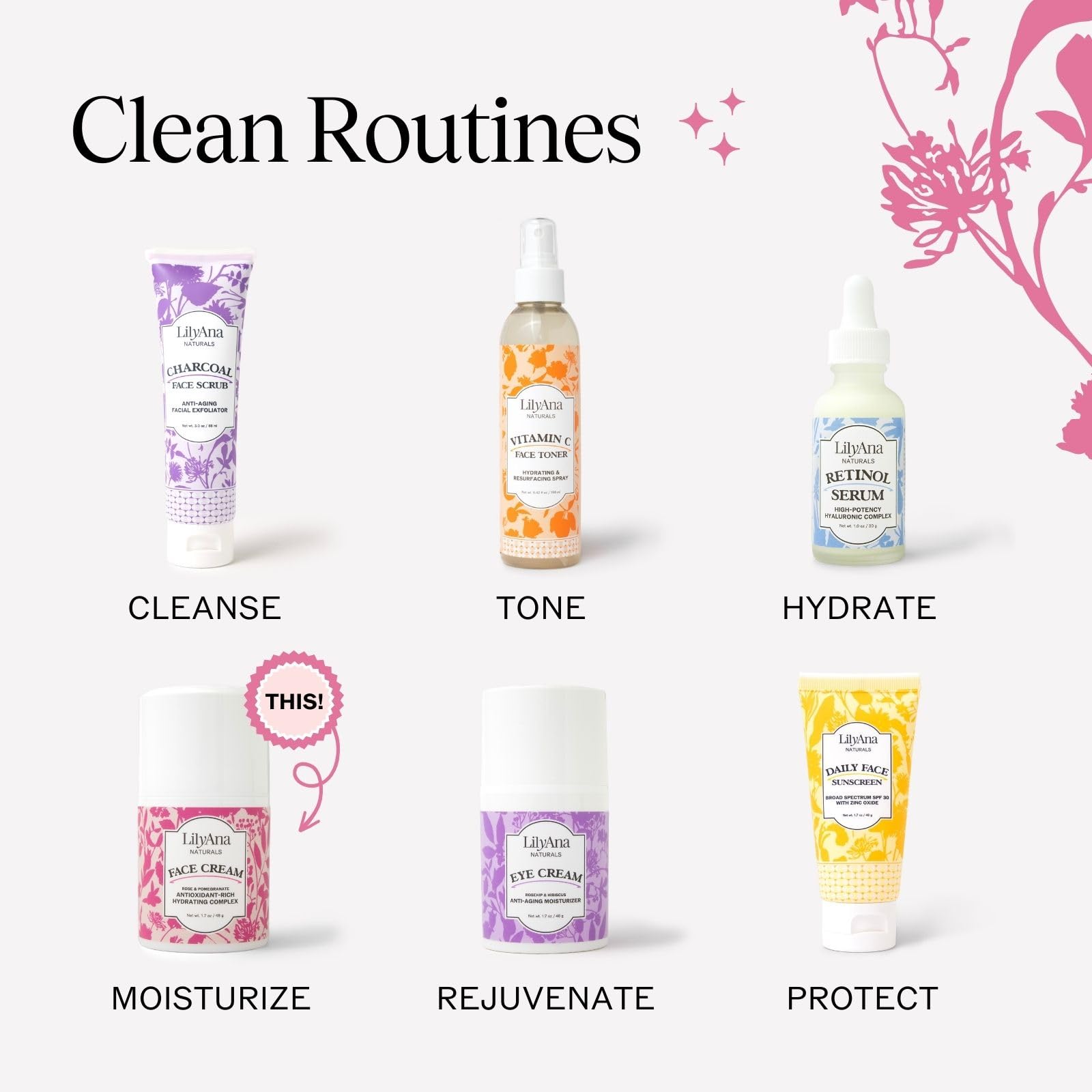 LilyAna Naturals hydration close-up shows dewy, nourished skin after use.