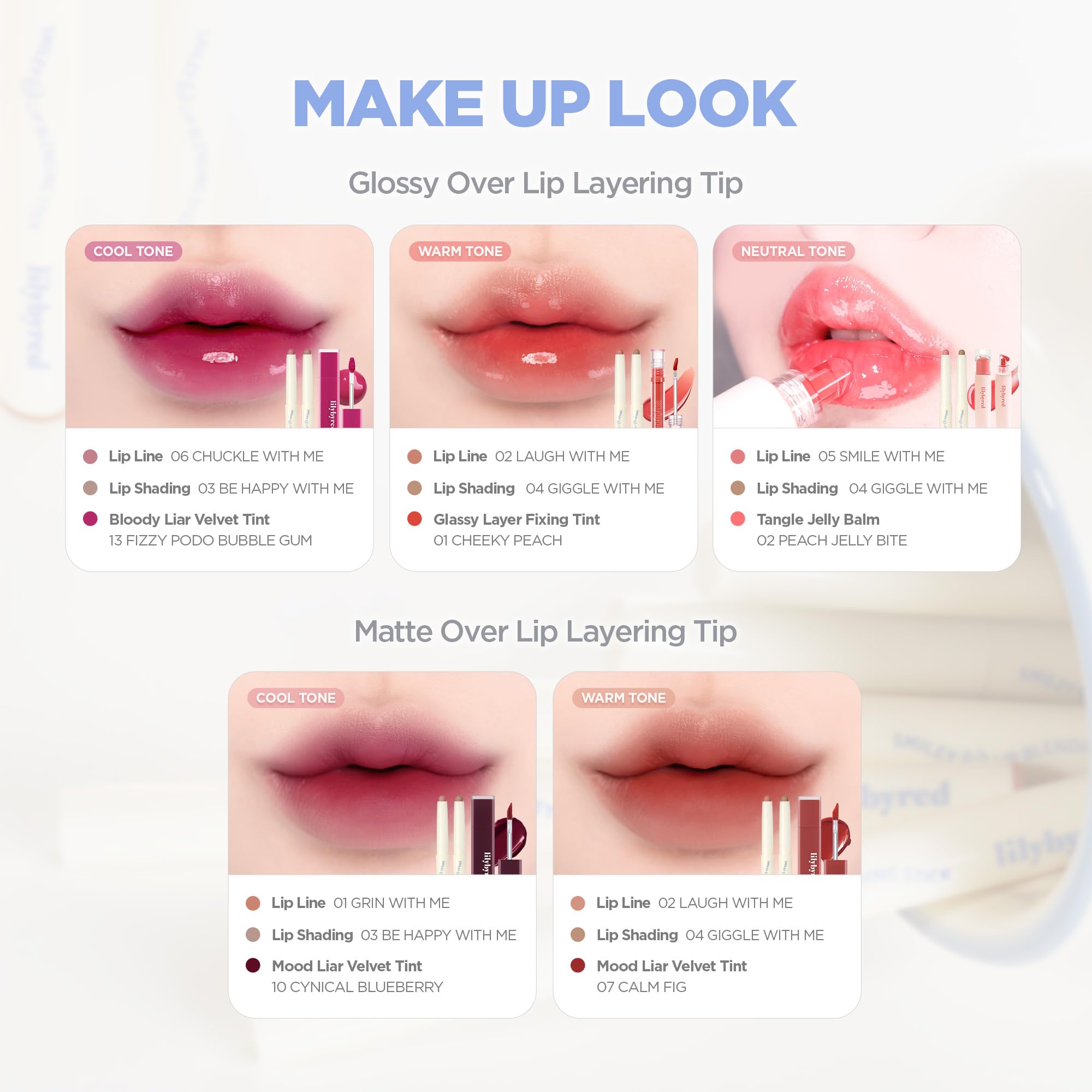 lilybyred Smiley Lip Blending Stick: cuidado de labios con aceite de almendra para suavidad.
