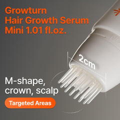 Cepillo integrado de lilyeve GROWTURN aplicado directo a la línea capilar.