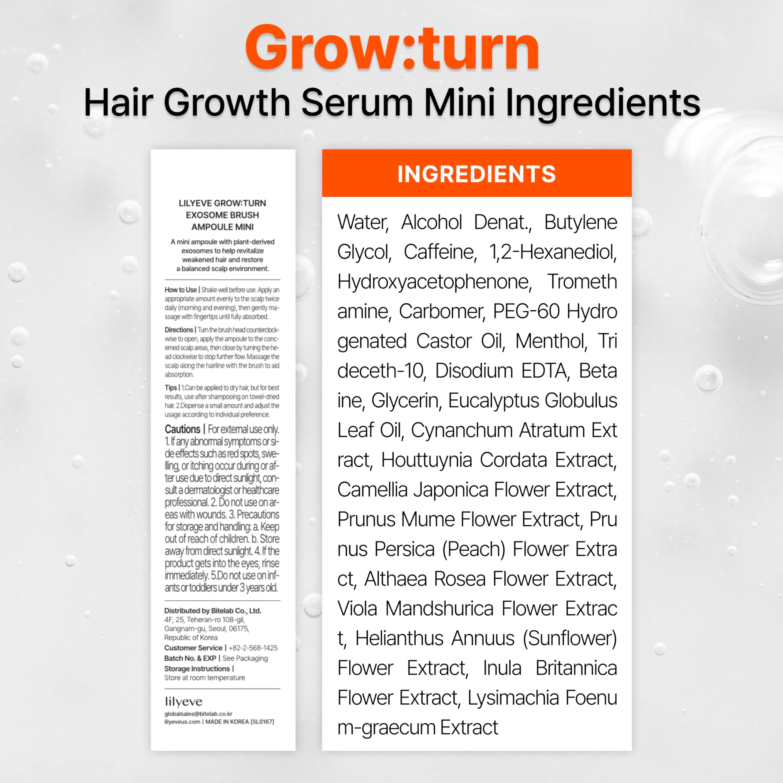 Tratamiento concentrado GROWTURN de lilyeve, pensado para puntas debilitadas.