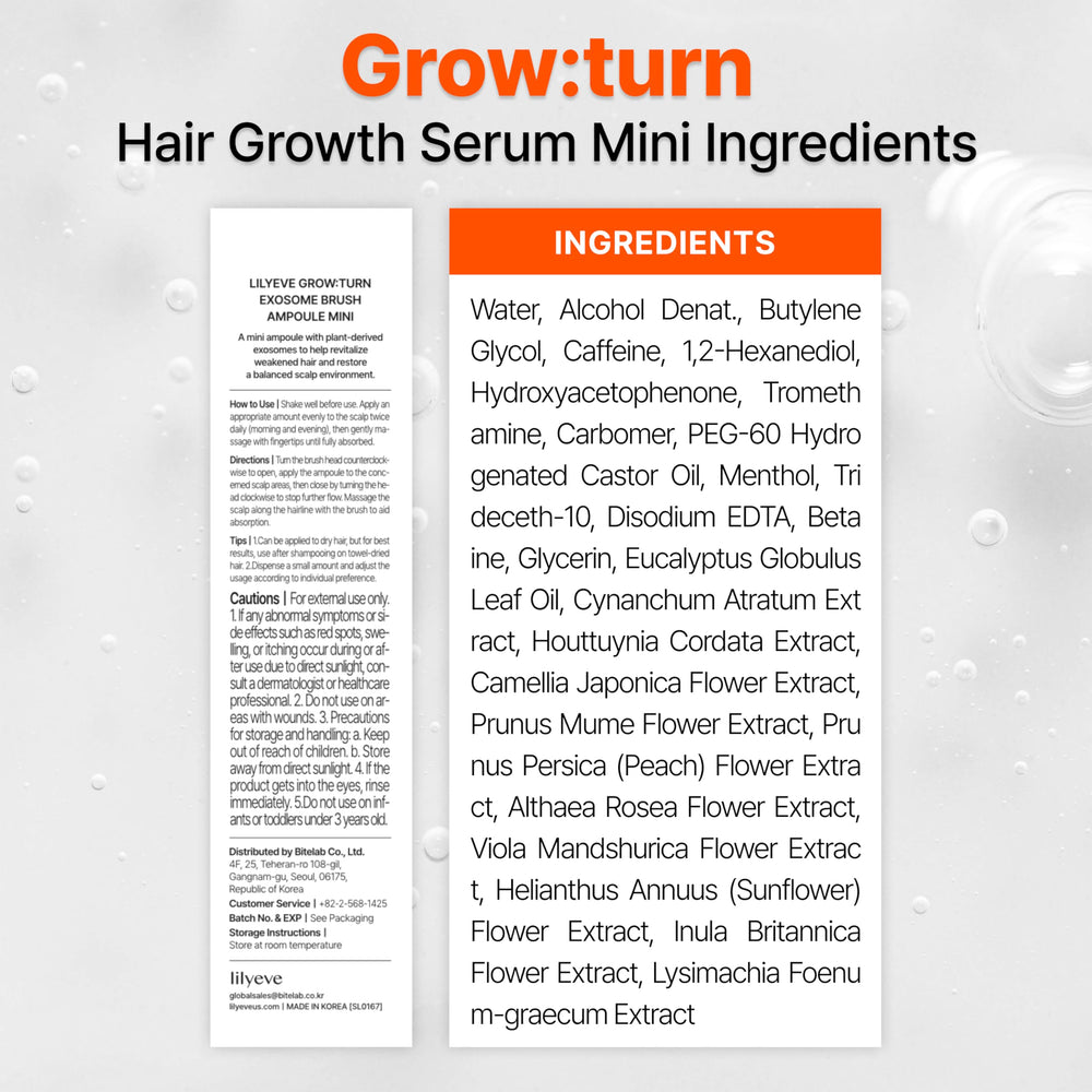 Tratamiento concentrado GROWTURN de lilyeve, pensado para puntas debilitadas.