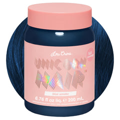 Lime Crime Blue Smoke packaging highlights vegan, damage-free color for home use.