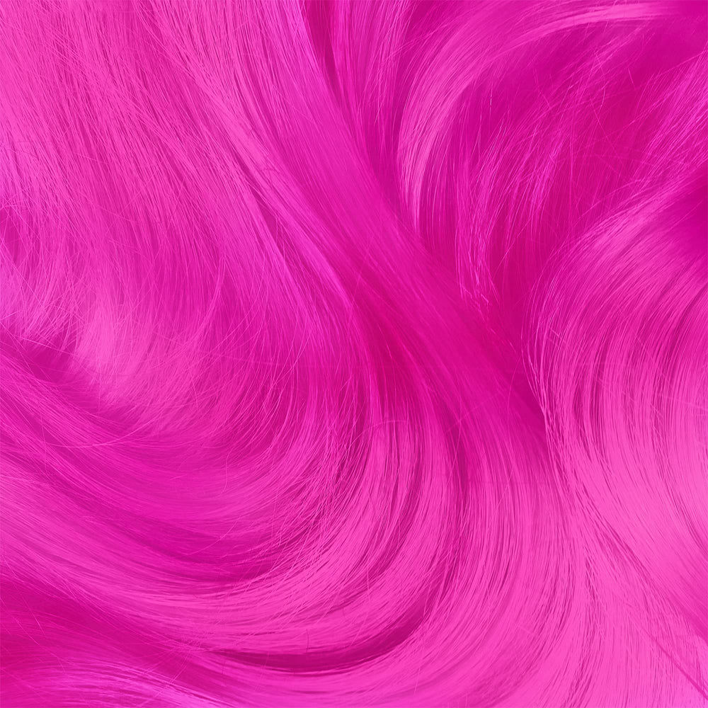 Lime Crime Juicy dye applied to hair for bold color transformation.