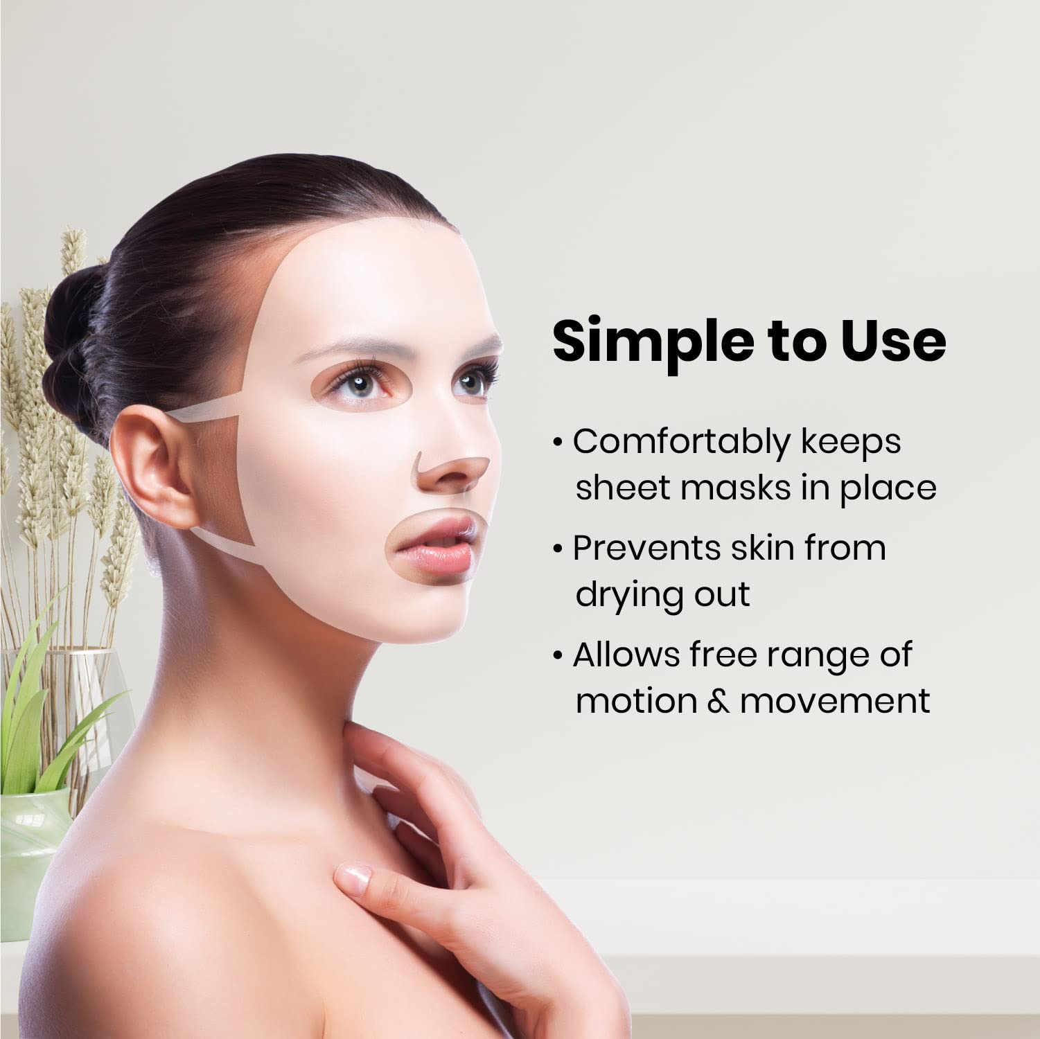 Lindo Silimask sujeción de orejas mantiene la mascarilla en su lugar durante el uso.