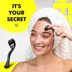 Linduray Skincare roller with ergonomic handle fits comfortable at-home use.
