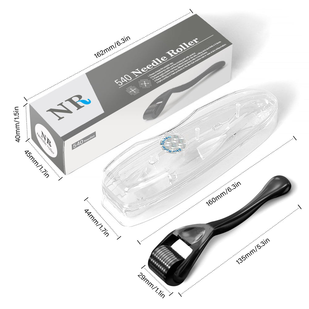 Linduray Skincare derma roller for beard boosts serum absorption at the hairline.