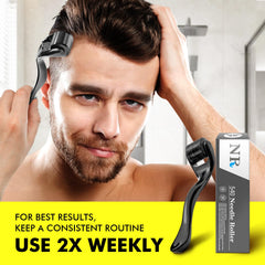 Linduray Skincare derma roller for hairline supports gentle scalp care routines.
