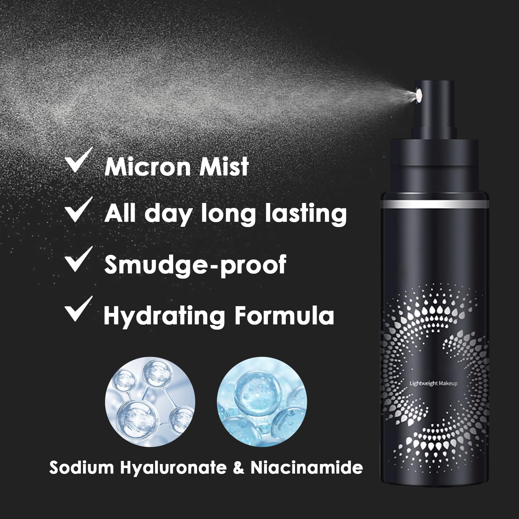 LingHaoLH oil-control spray helps makeup stay put in heat or humidity.
