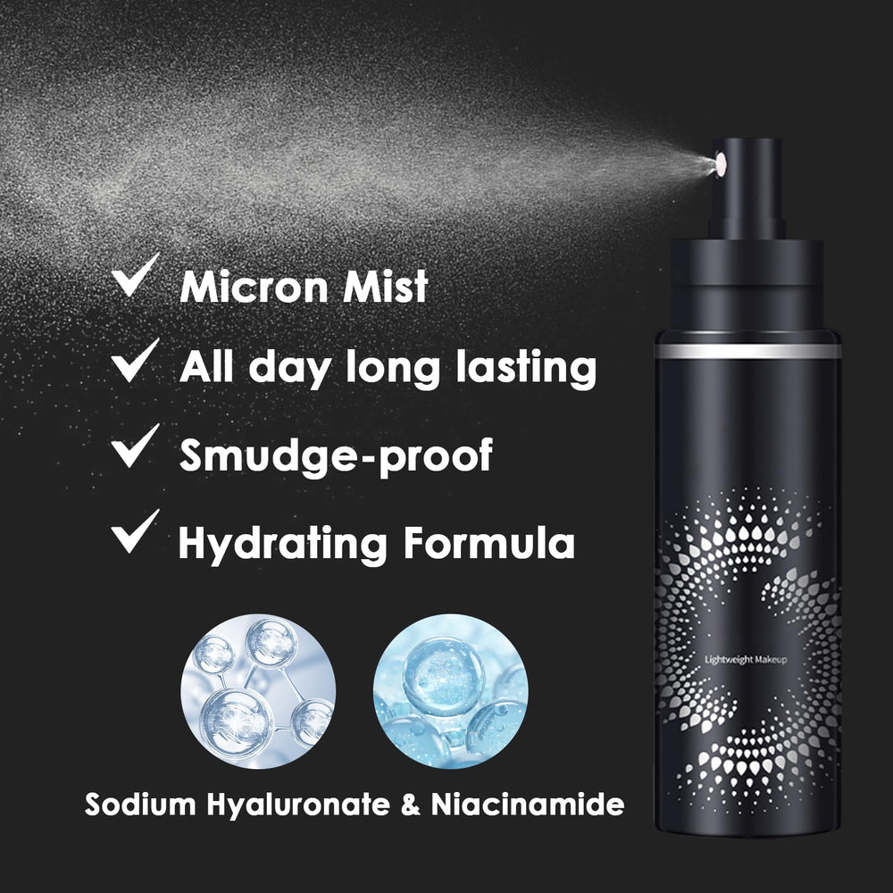 LingHaoLH oil-control spray helps makeup stay put in heat or humidity.