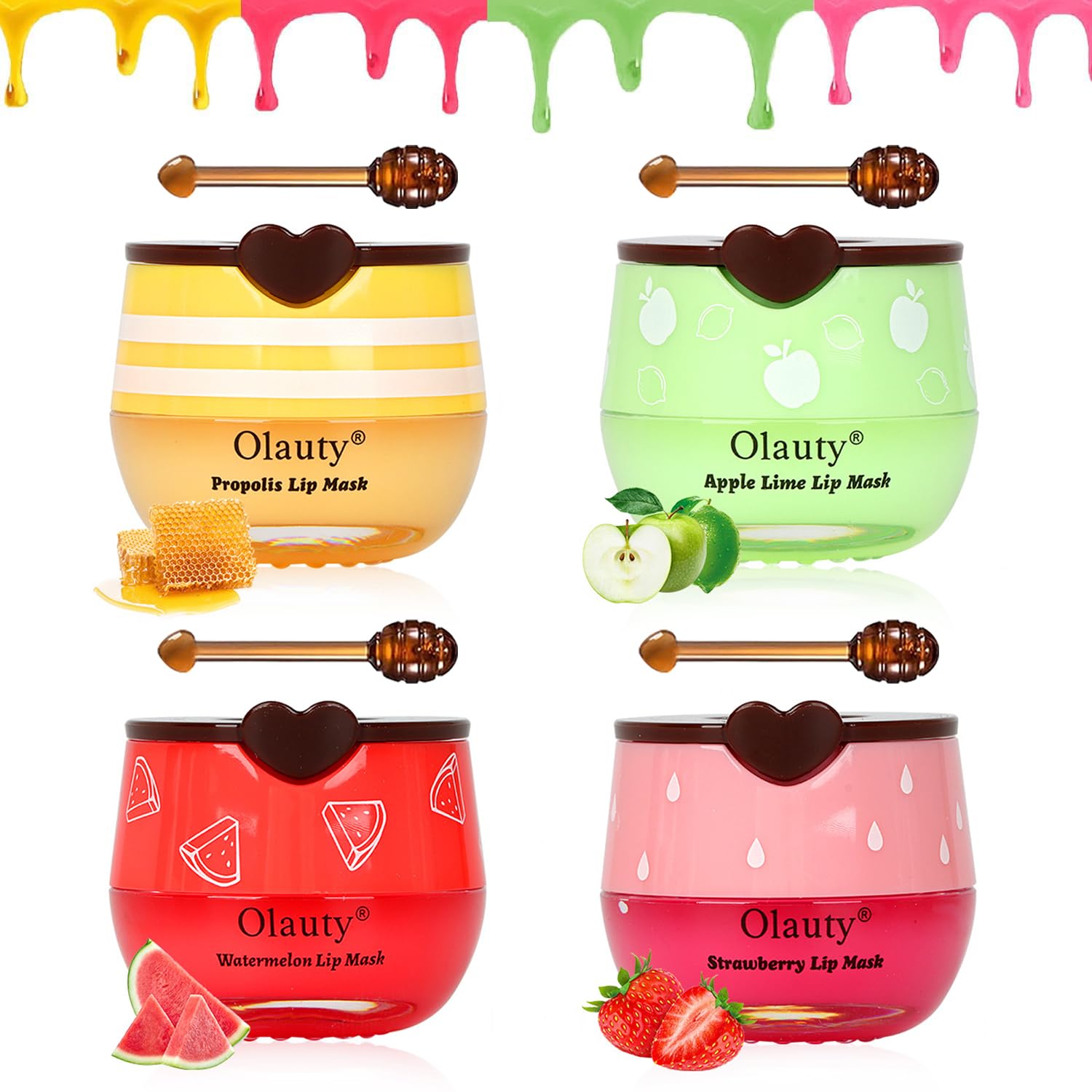 Lingyun Bee Lip Balm Honey Pot Jar for deep hydration and soft lips overnight