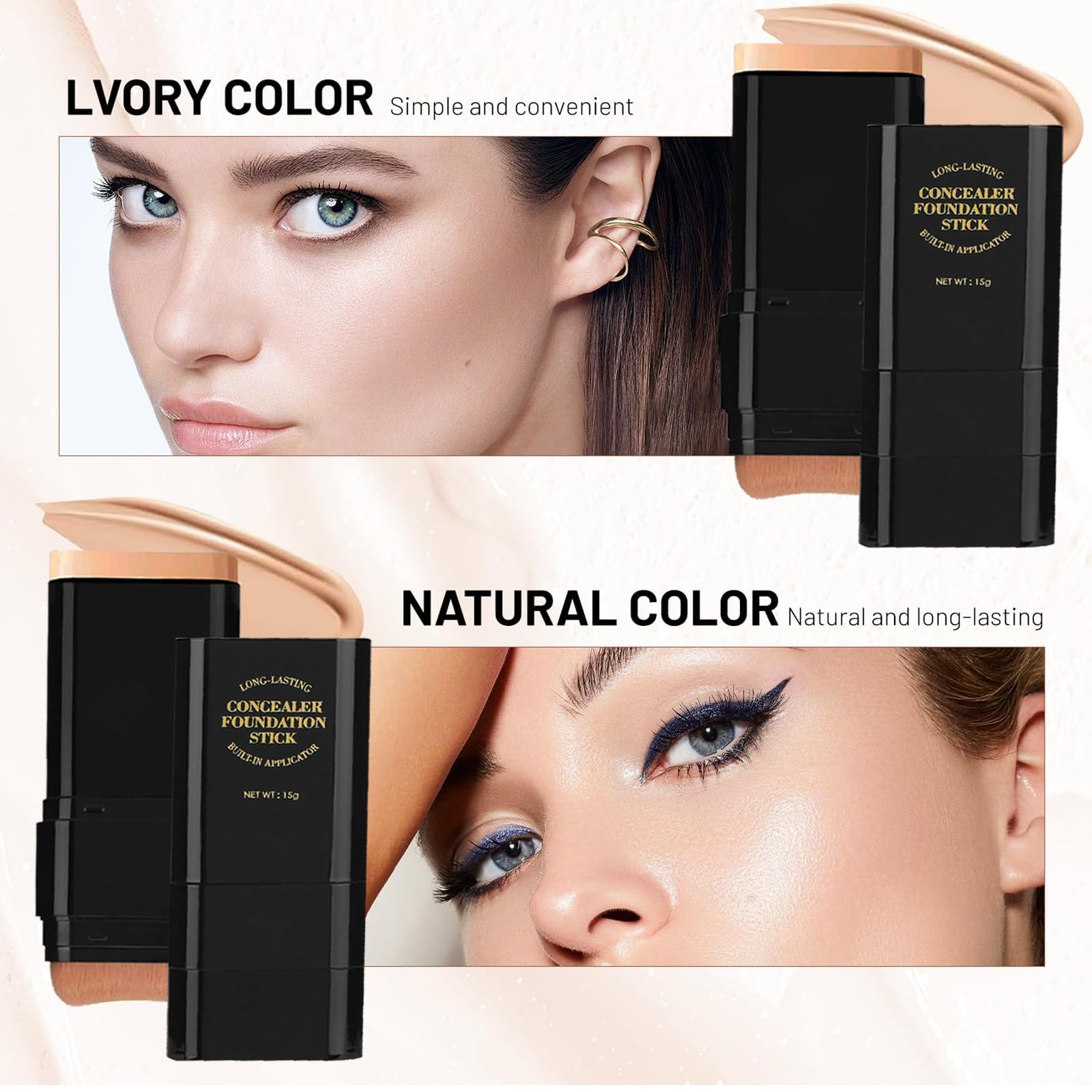 Lingyun Foundation Stick es ideal para viajes gracias a su diseño compacto.