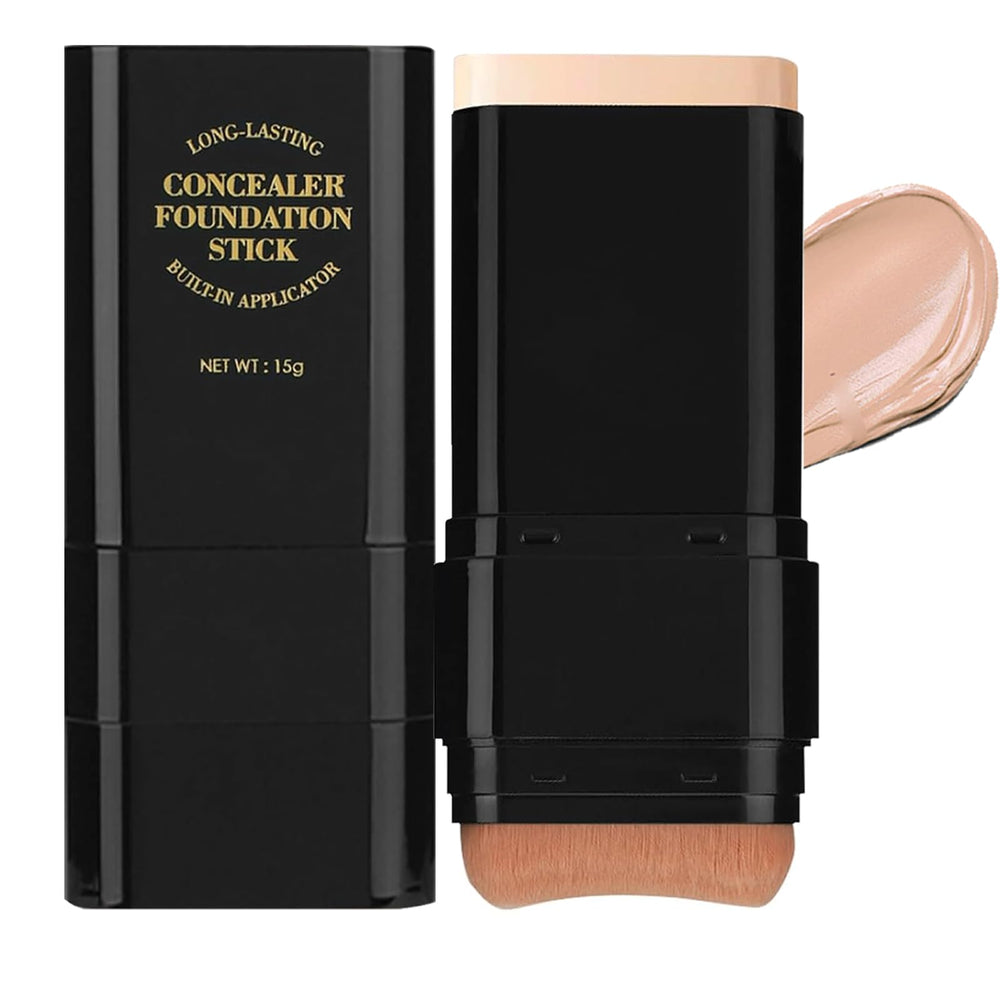 Lingyun Foundation Stick doble uso con base y concealer, acabado mate duradero.