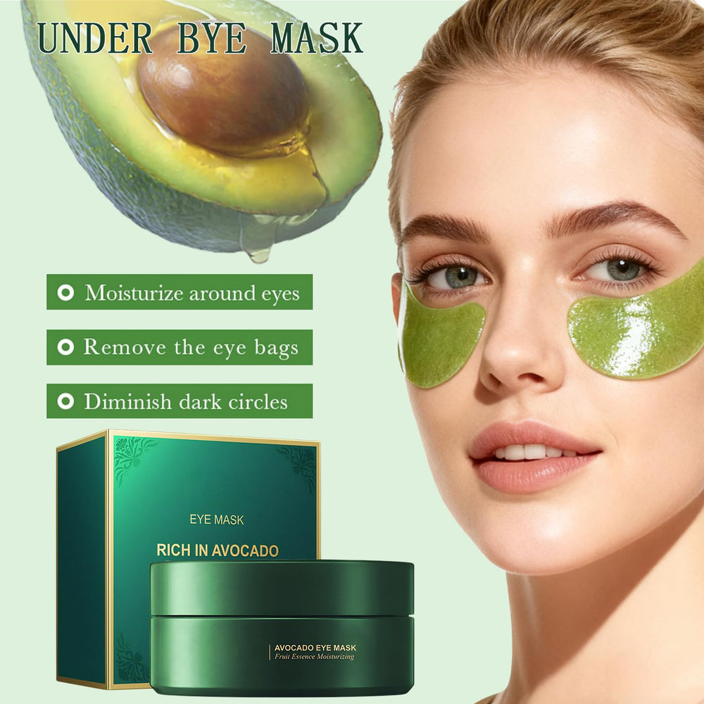 Lingyun parche ocular de aguacate, textura gel suave para mayor confort en la piel.