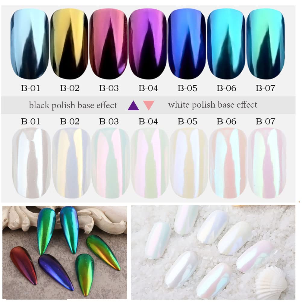 Lingyun pigmento sirena hologografico para resina y uñas con efecto marino