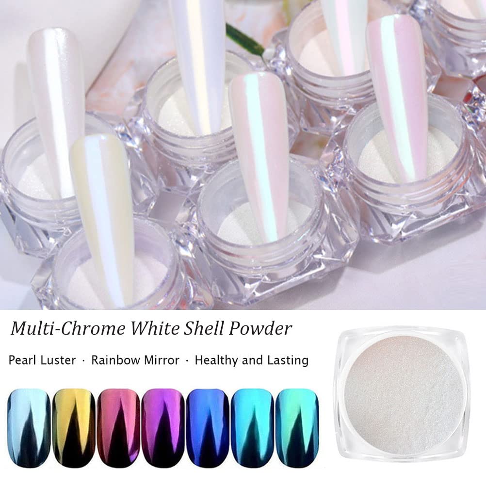 Lingyun polvo perla-blanca iridiscente para look multicolor suave