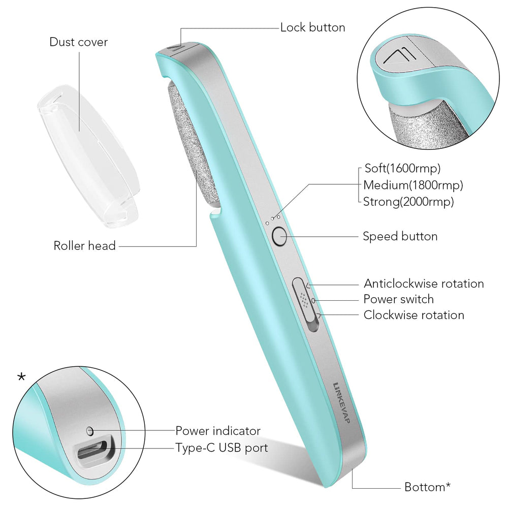 LINKEVAP blue dust cover protects roller head between sessions