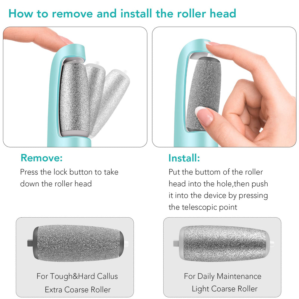 LINKEVAP blue device in use on feet for smoother skin