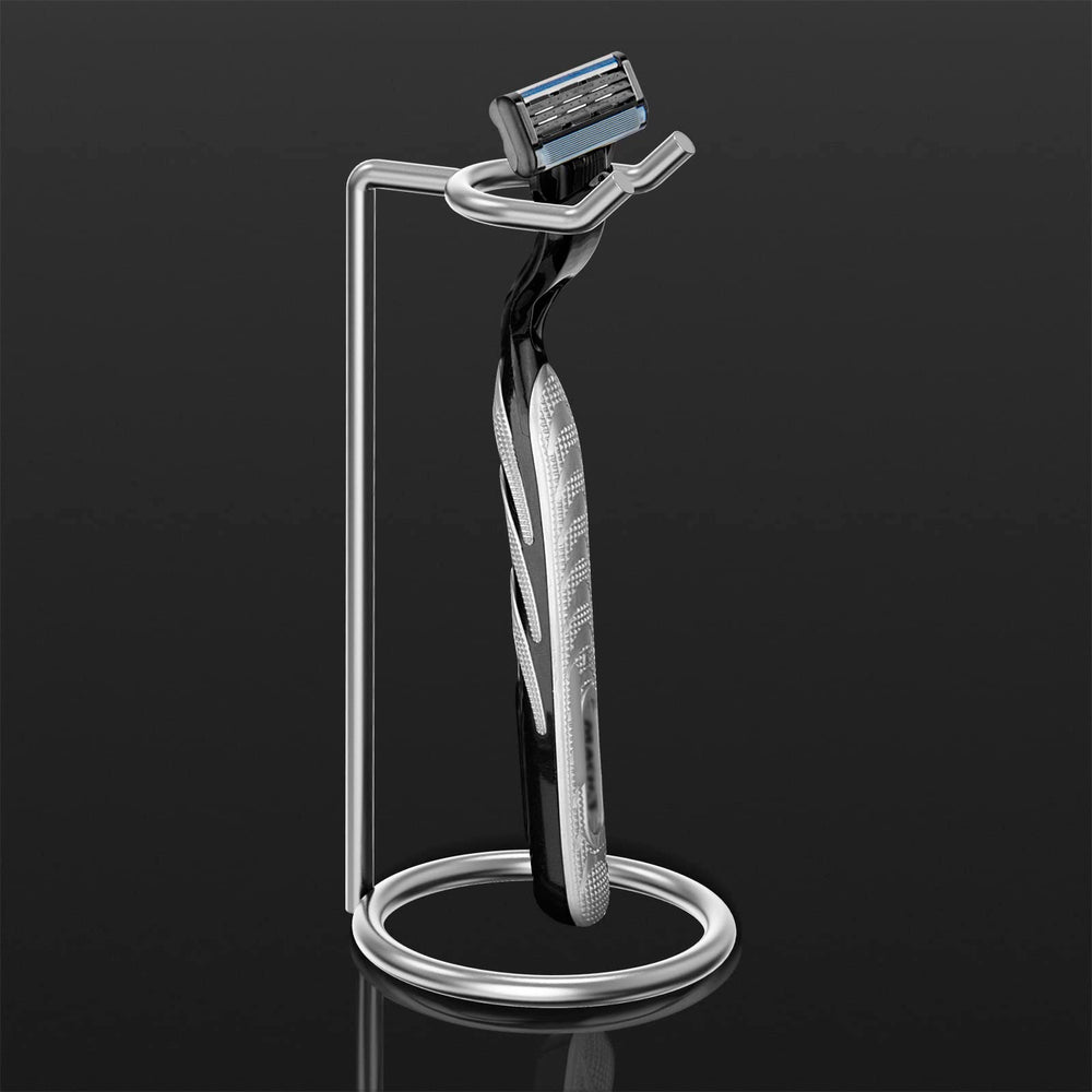 Linkidea razor stand showing dimensions 12 cm by 6 cm fits compact spaces