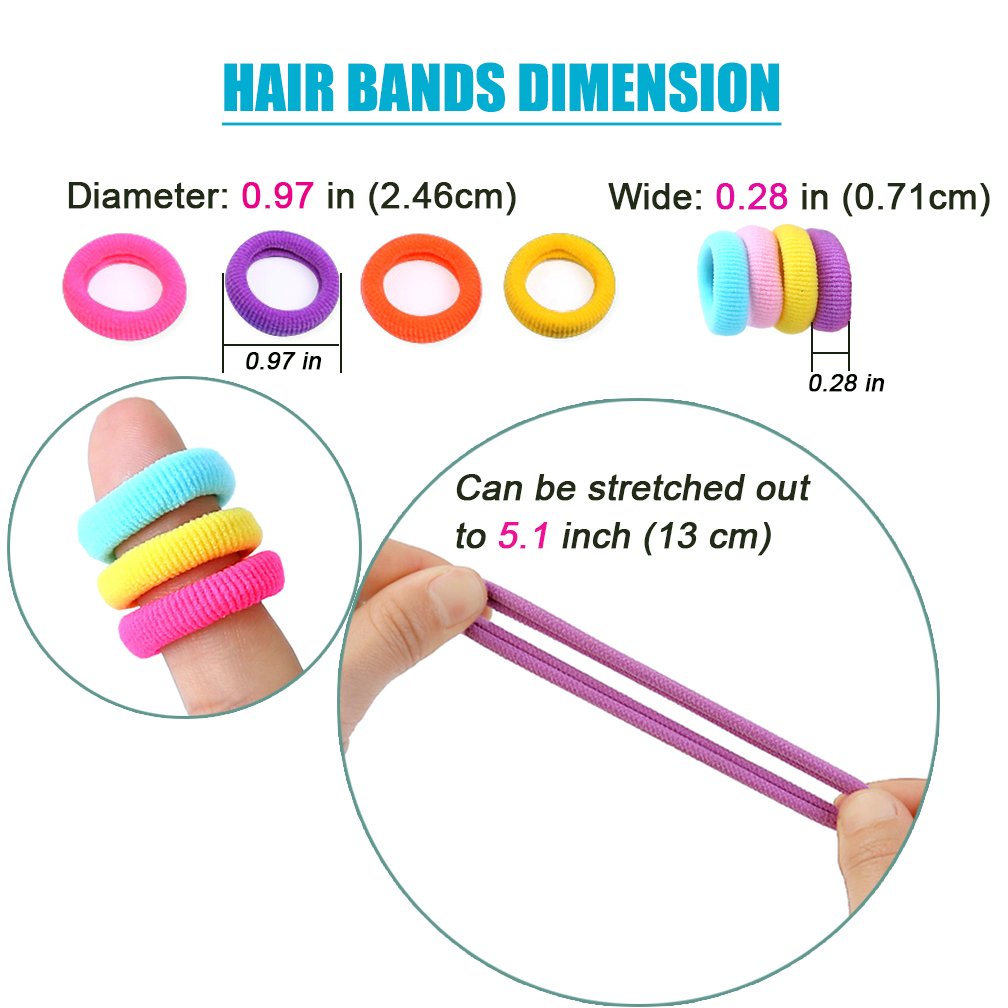 Lintopos dimensiones de la cinta de pelo, diámetro compacto y elástica.