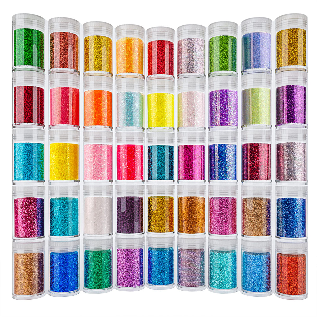 Linwulte brillos ultra finos, set de 45 colores, para manualidades brillantes.